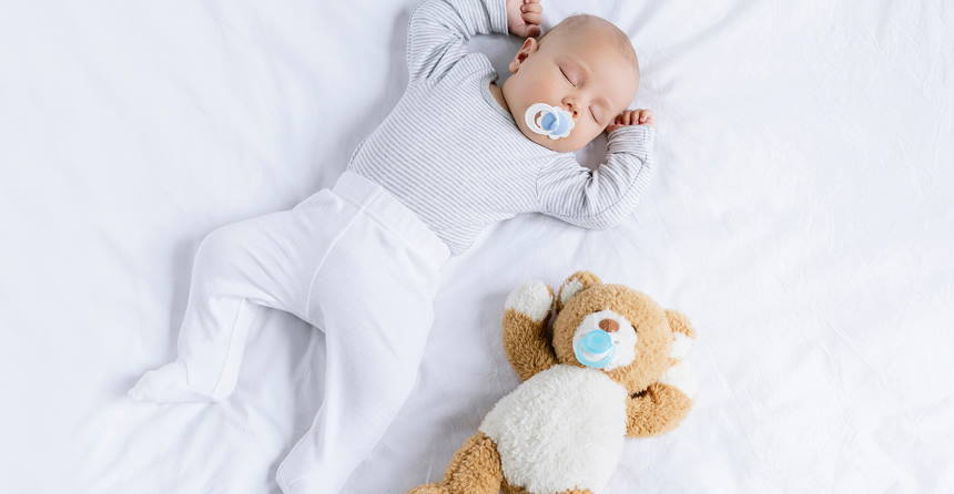 baby sleep with a pacifier